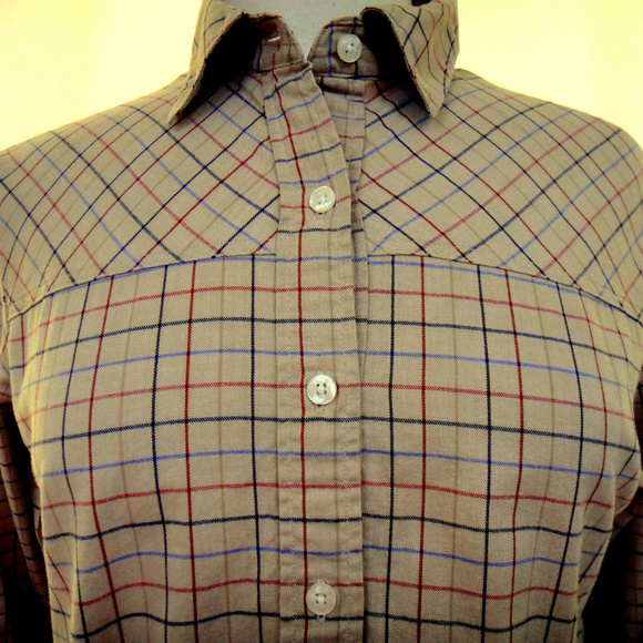 Pendleton Other - Pendleton Window Pane Plaid Button Front Blouse